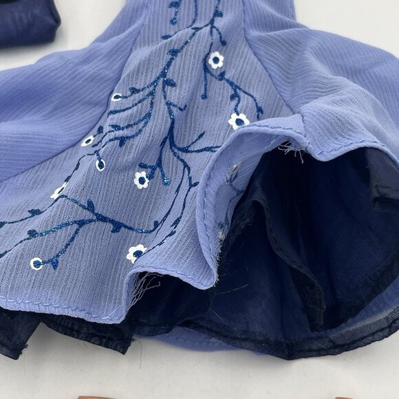 Bratz Formal Funk Yasmin Prom 2003 Blue Floral Dress Gown and Accessories - Picture 5 of 8